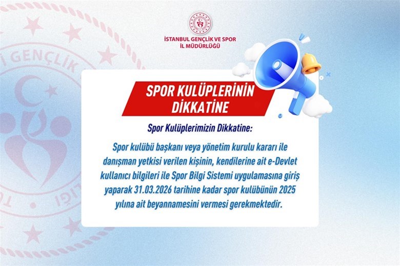 Spor Kulüplerimizin Dikkatine!